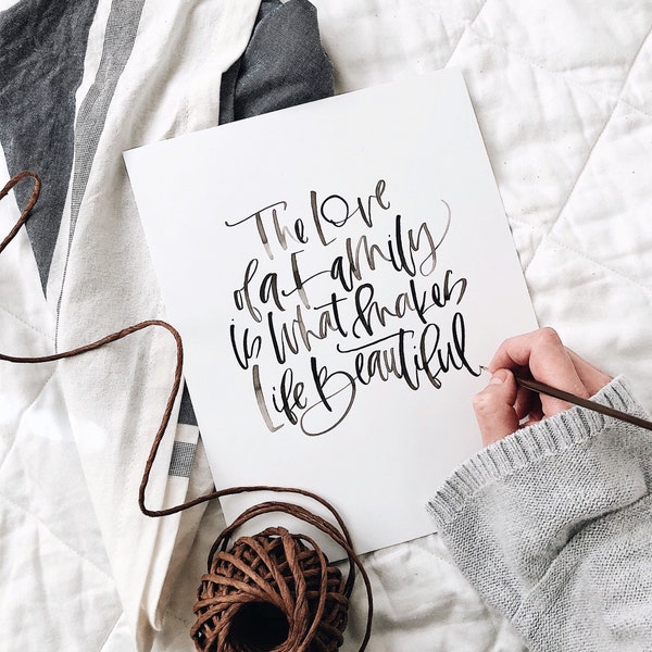 IMPRESIÓN FÍSICA PERSONALIZADA Impresión de acuarela escrita a mano, impresión de caligrafía, verso de caligrafía personalizado, arte de pared para guardería