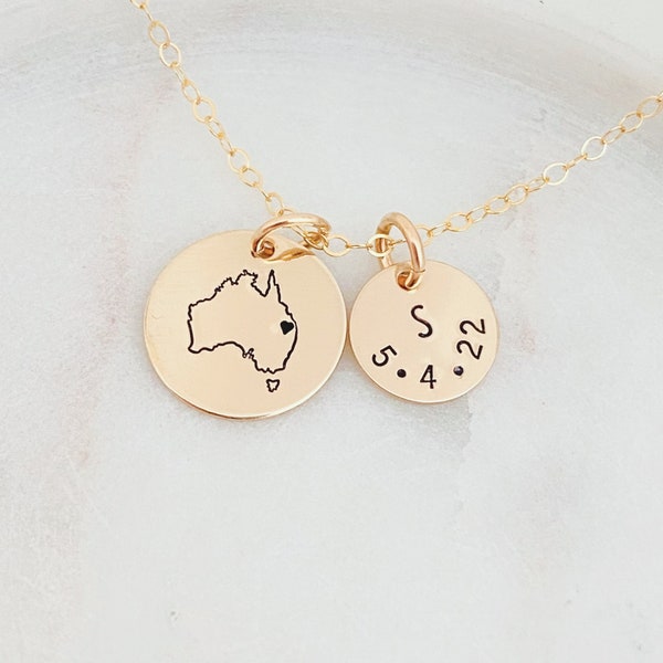 Personalised Australia Citizenship Necklace, Australian Gift, Congratulation Gift, Aussie Gift, OZ Souvenir, Gift for Her, Gift for Friends