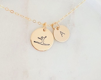 Personalised Gymnastic Necklace, Gymnastic Coach Gift, Gymnast Jewelry, Gift for Her, Sports Jewelry, Coach Gift, Gift for Girl, Little Girl