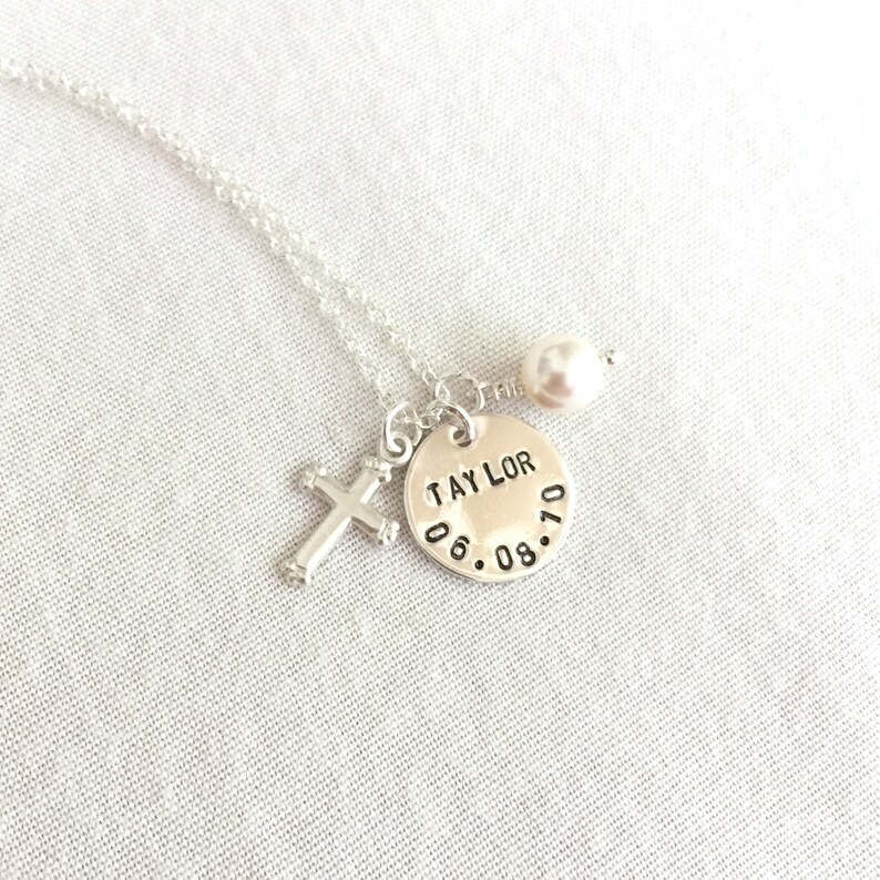 christening necklace baby girl