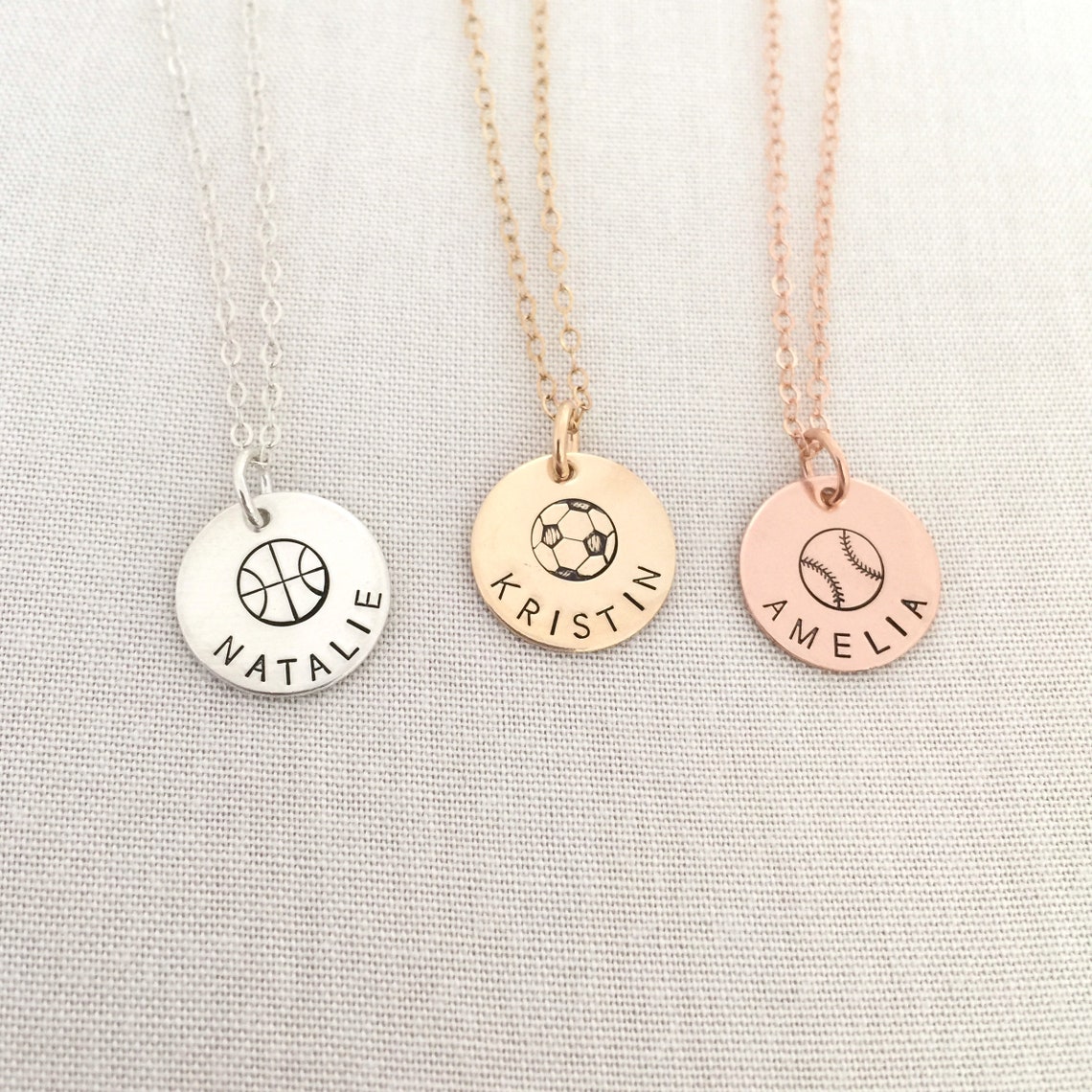 Personalised Sport Necklace Athlete Jewelry Team Necklace Etsy