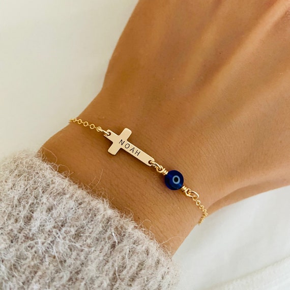 Baby cross bracelet sale