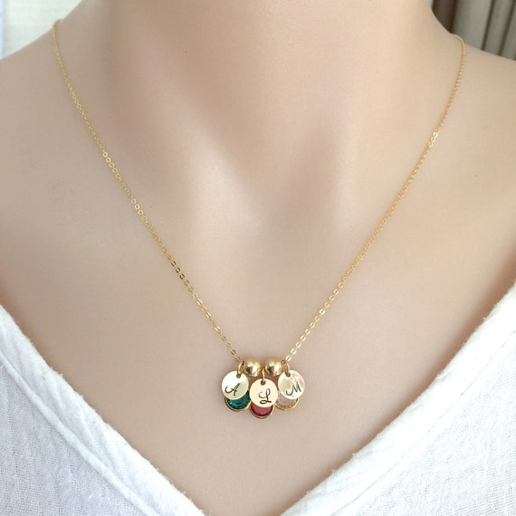 Personalized Birthstone Initial 