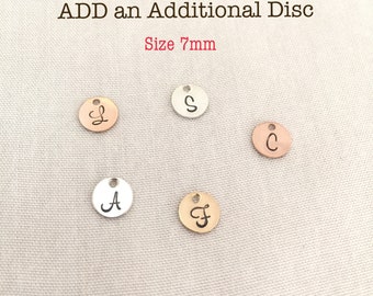 Add a Disc, 14K Gold Filled (GF), Sterling Silver (SS), Initial Disc, Listing is for 1 Initial Disc