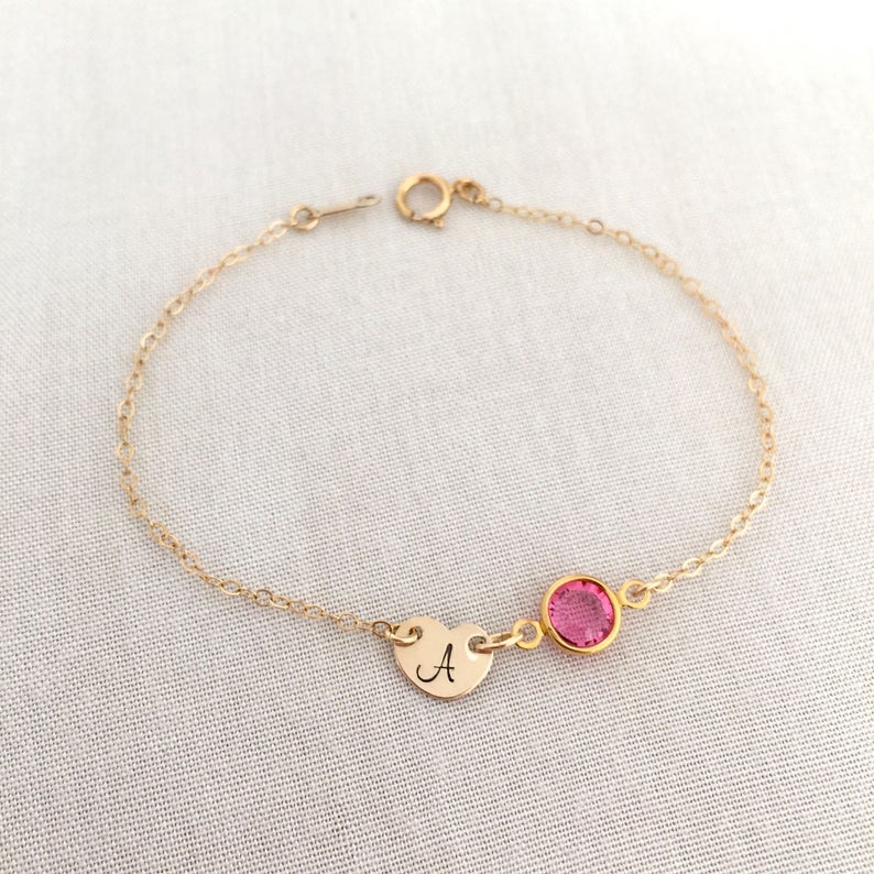 Evereena Silver Beads Bracelet for Girls Sweet Pink Flowers Elegant Charm Womens Jewelry