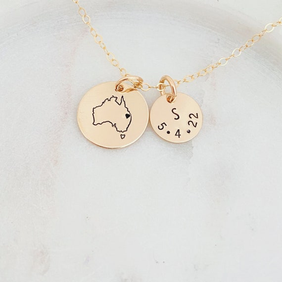 Personalised gold necklace best sale australia