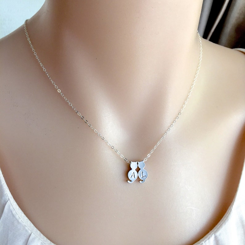 Silver Cat Necklace Gold Cat Cat Lover Necklace Etsy