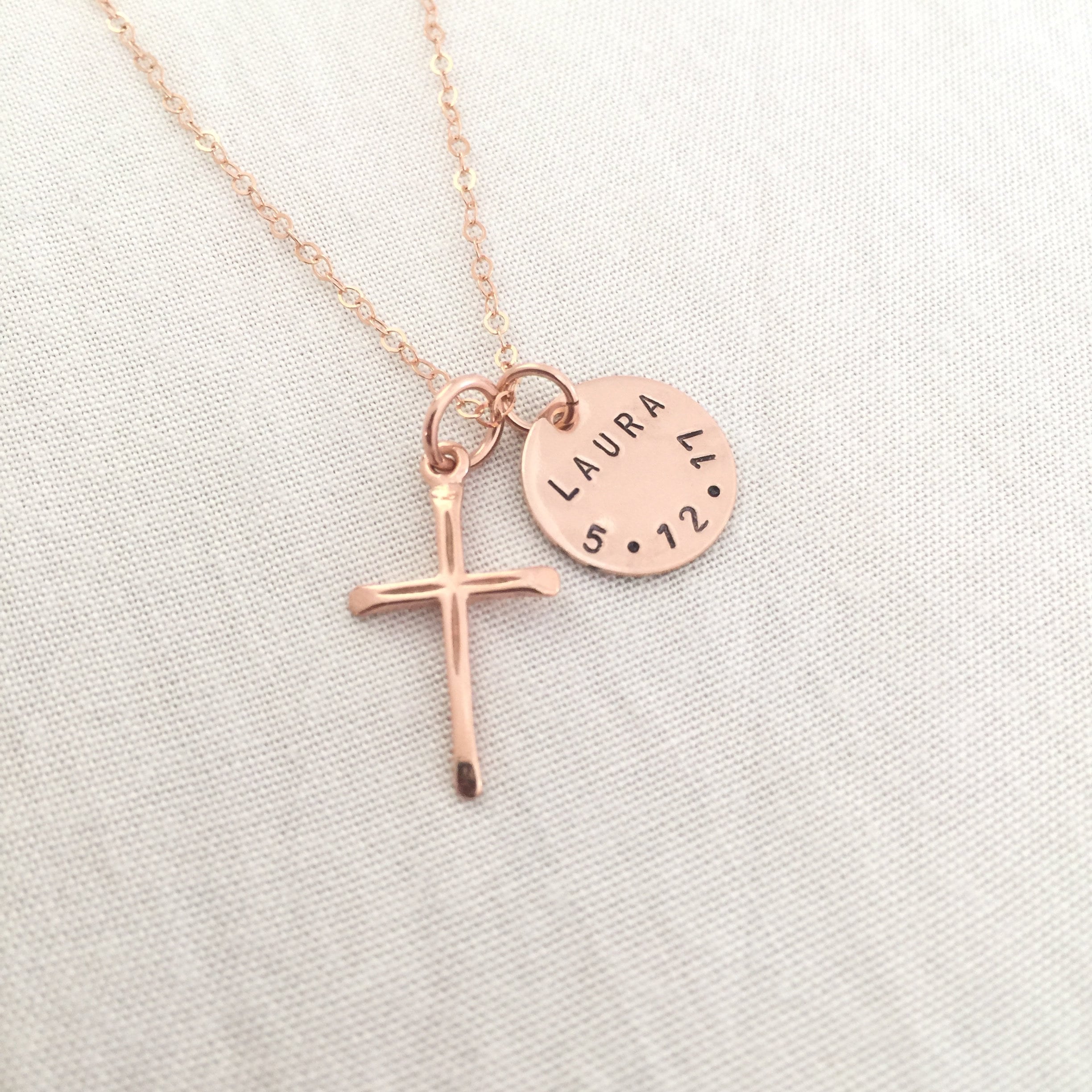 Cross Necklace, Baptism Gift, First Communion Gift, Confirmation Gift,  Godparent Gift, Godchild Gift, Girls Cross Necklace, Cross Pendant –  Susabella