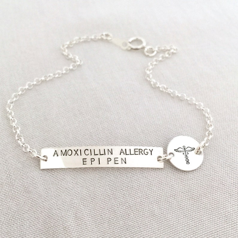 Gold Medical Alert Bracelet Personalised Allergy Bracelet Kids Type 1 Diabetic Medical Jewelry Medical ID Bracelet Women Medical Alert