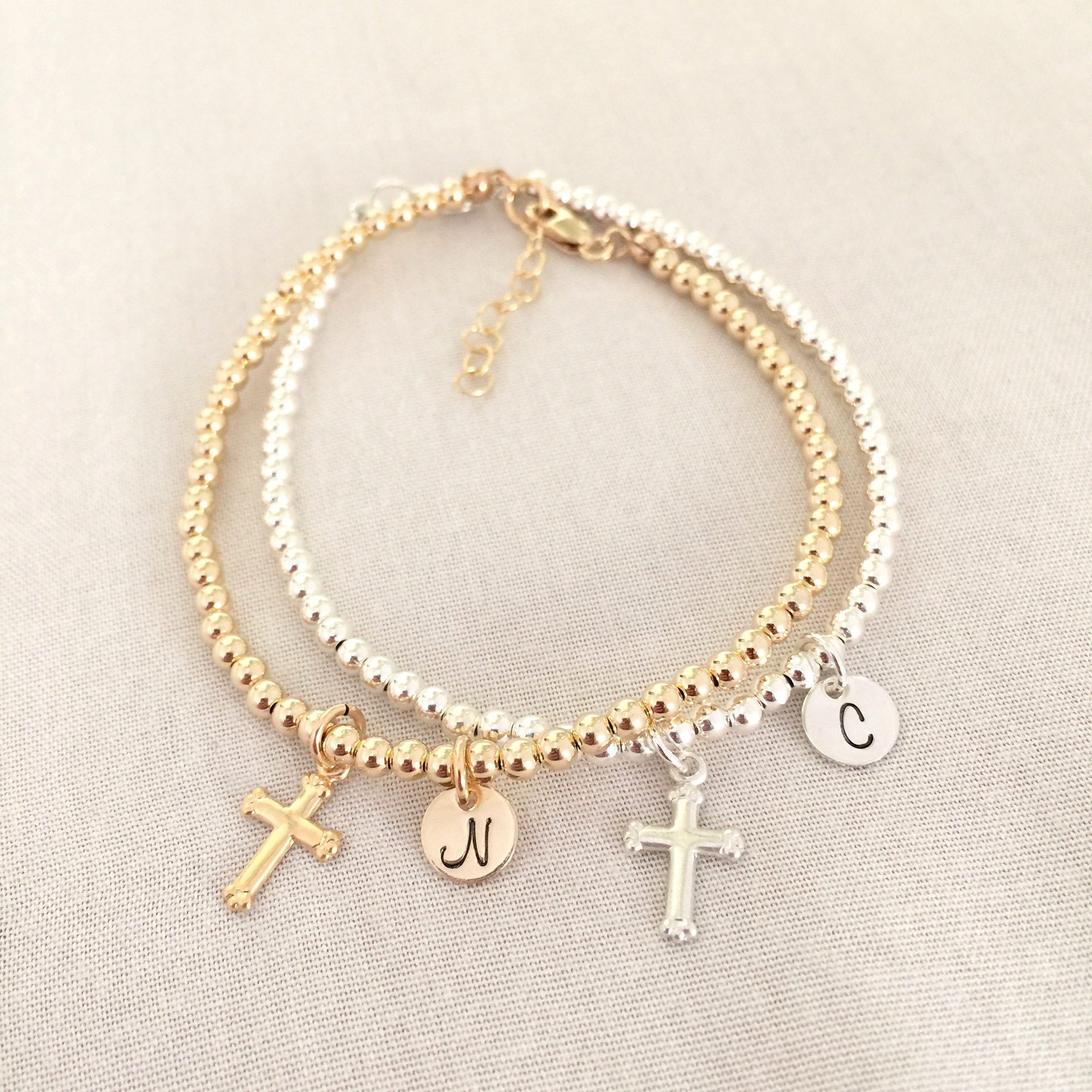 girls christening bracelet