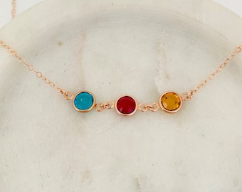 Family Birthstone Necklace, Mother's Jewellery, Mother's Day, Mom Necklace,Personalized Necklace, Gift for Grandma, Aunty Gift, Sister Gift