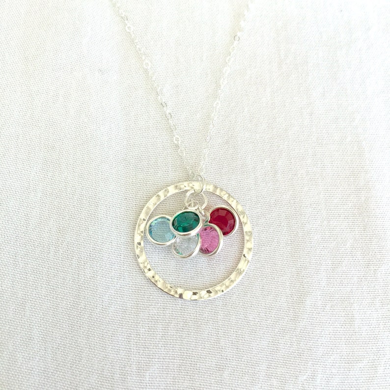 Mother Birthstone Necklace Family Necklace Mother's Day Etsy