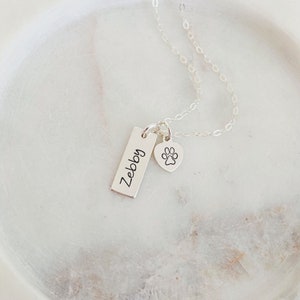 Custom Pet Necklace, Paw Print Necklace, Pet Remembrance Gift, Dog Necklace, Cat Necklace, Pet Loss Necklace, Pet Memorial, StampedEve image 4