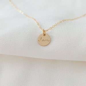 Eu sou colar, joias inspiradoras, colar delicado de mantra, presente para ela, presente de irmã, presente de melhor amiga, presente de formatura, significado especial