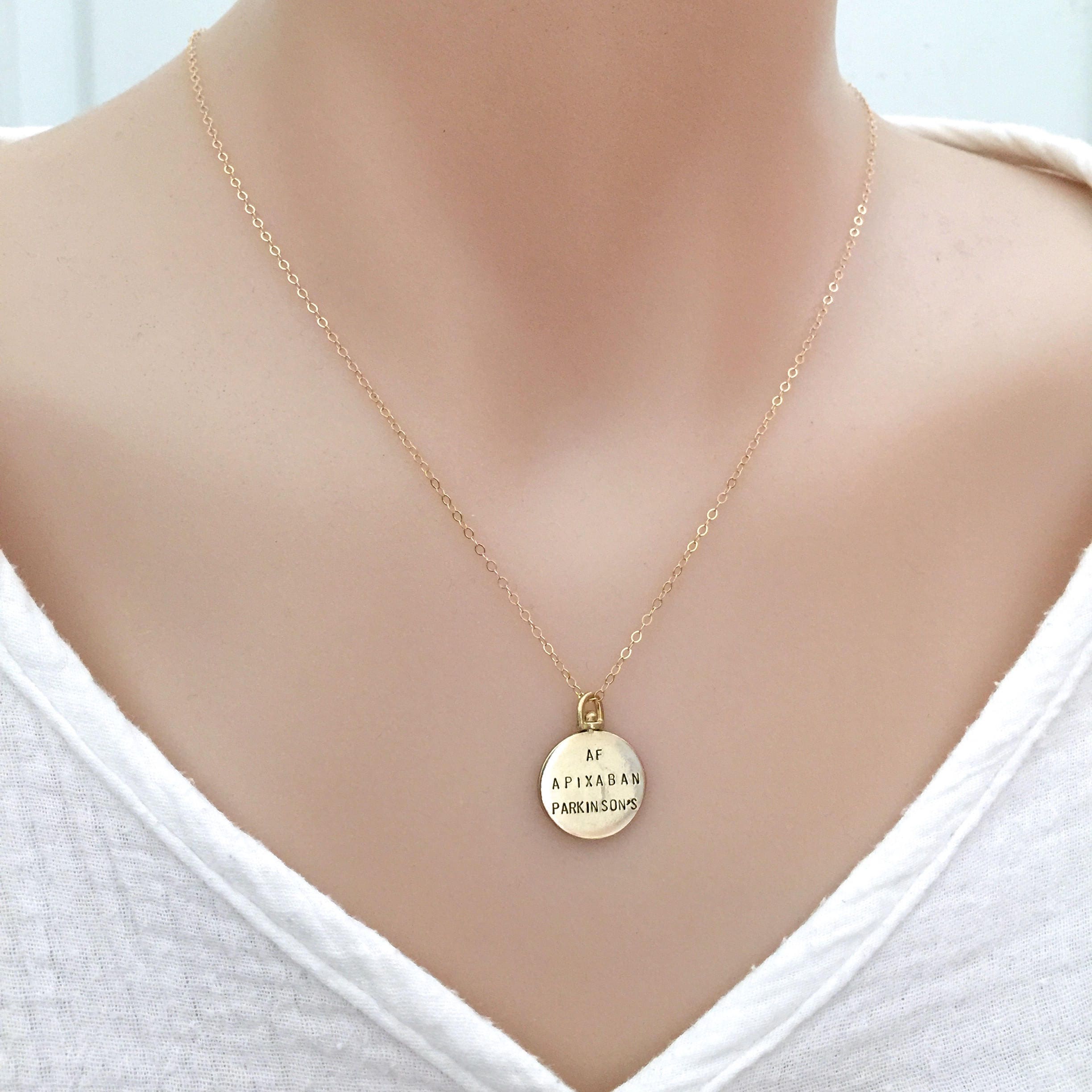 Double Sided Medical ID Necklace Medical Alert Jewelry Etsy