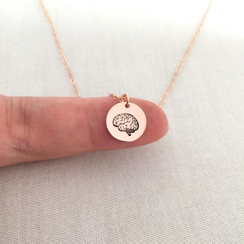 Small Sterling Silver Brain Necklace Human Brain Anatomical Etsy