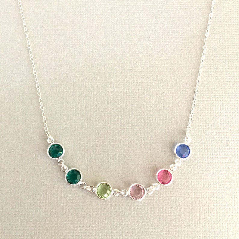 Family Birthstone Necklace Mother's Jewellery Etsy Australia
