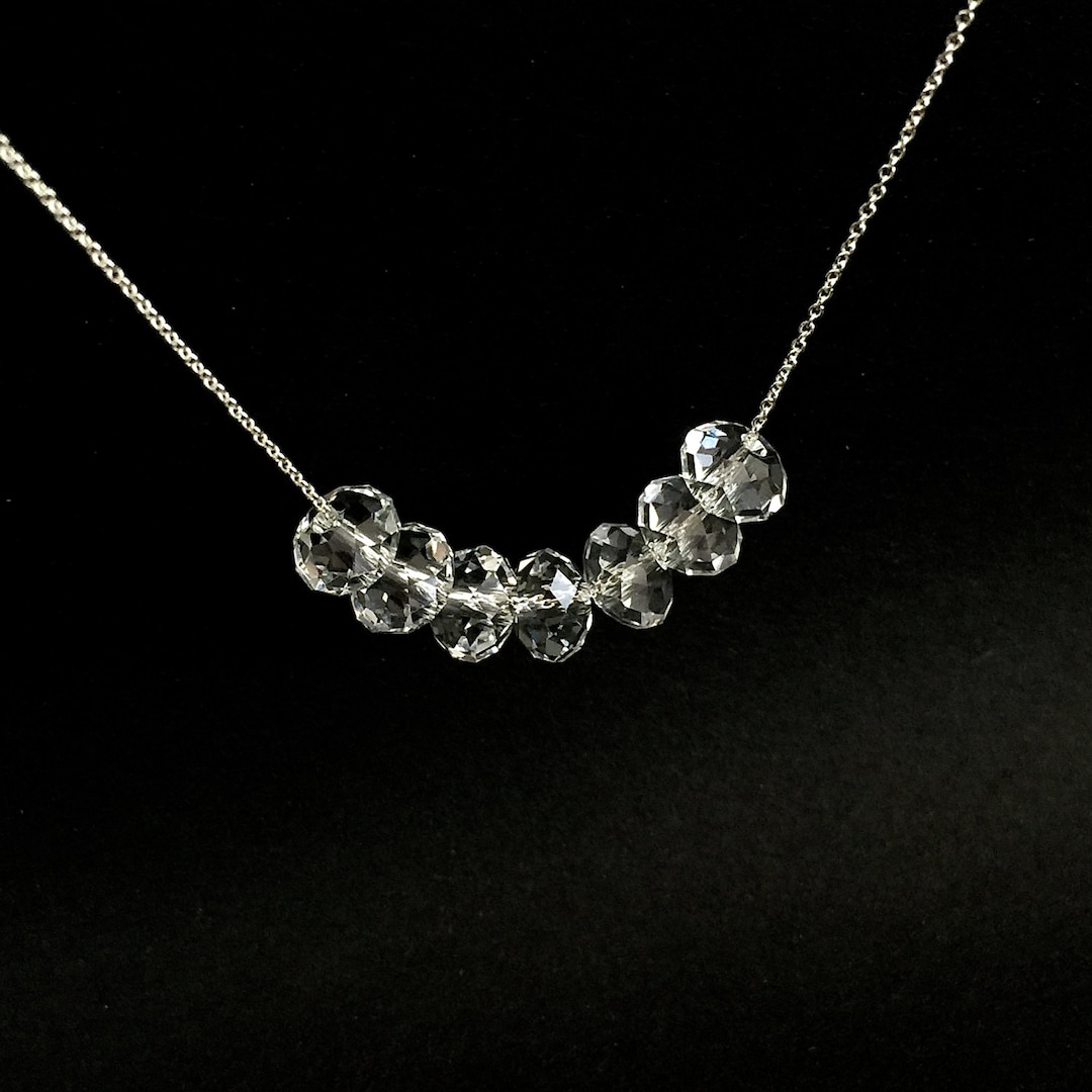 Sterling Silver Swarovski Crystal Necklace, Carrie Bradshaw