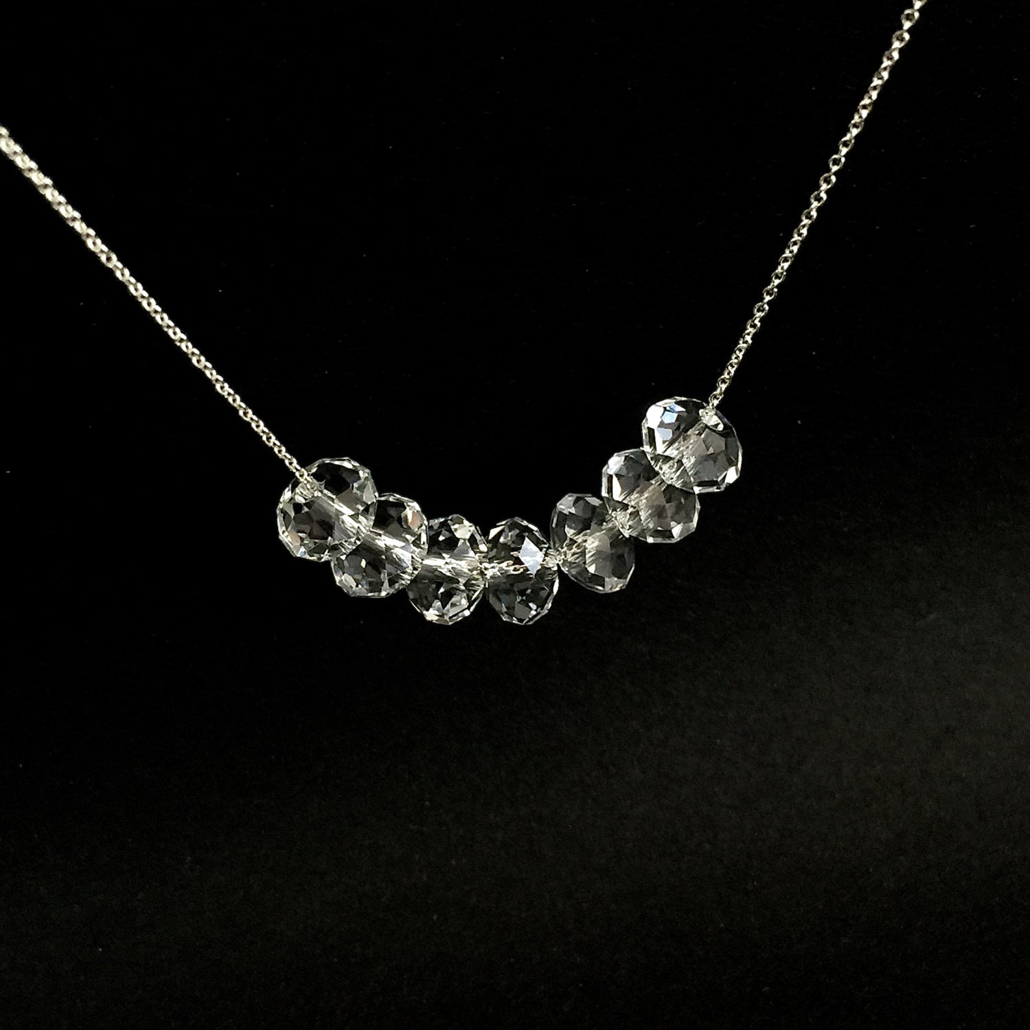 Sterling Silver Swarovski Crystal Necklace, Carrie Bradshaw