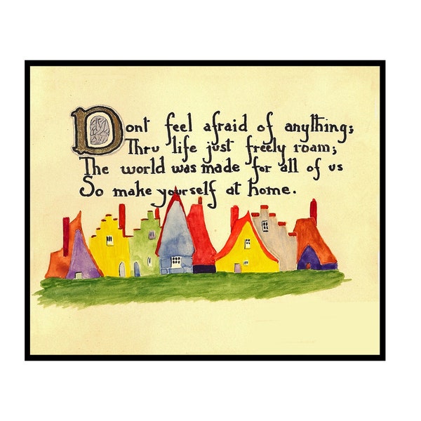 Greeting Note Card - Don't Feel Afraid of Anything