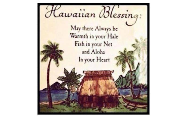 Greeting Note Card Hawaiian Blessing for Your Home and Your Life Etsy