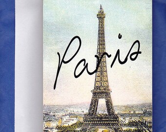 Paris Eiffel Tower Large Notepad Notebook
