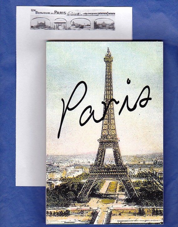 Paris Eiffel Tower Large Notepad Notebook - Etsy