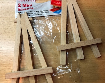 Miniature Mini Wood Art Easel Package of Two