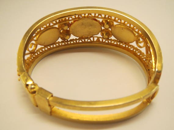 cuff bracelet and  clip on earring demi parure se… - image 3