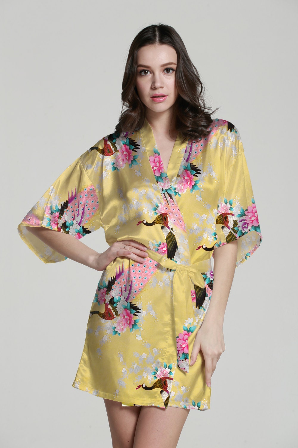 Yellow bathrobe plus size bathrobe his and her bathrobes Etsy