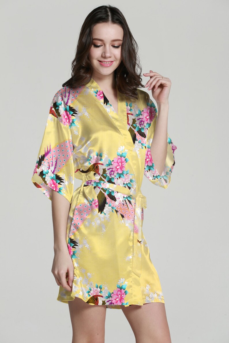 Yellow bathrobe plus size bathrobe his and her bathrobes Etsy