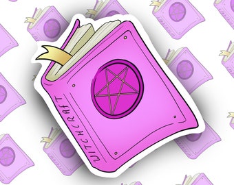 Cute Witchcraft Book Sticker - Vinyl Sticker