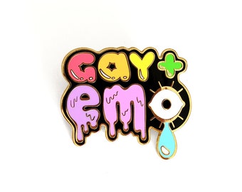 Gay + Emotional pin / Hard enamel / LGBT / LGBTQ / LGBTQIA+ / Crybaby