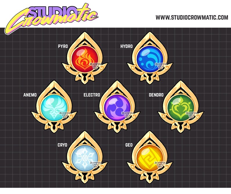 Sumeru Vision EARRINGS / Genshin Impact / Glitter Earrings / Etsy