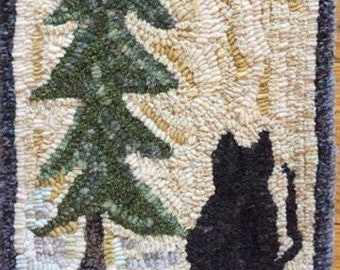 Evergreen Cat Rug hooking kit