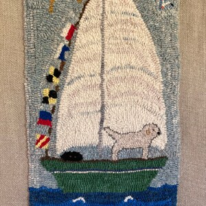 Puppy Ahoy Rug Hooking Pattern
