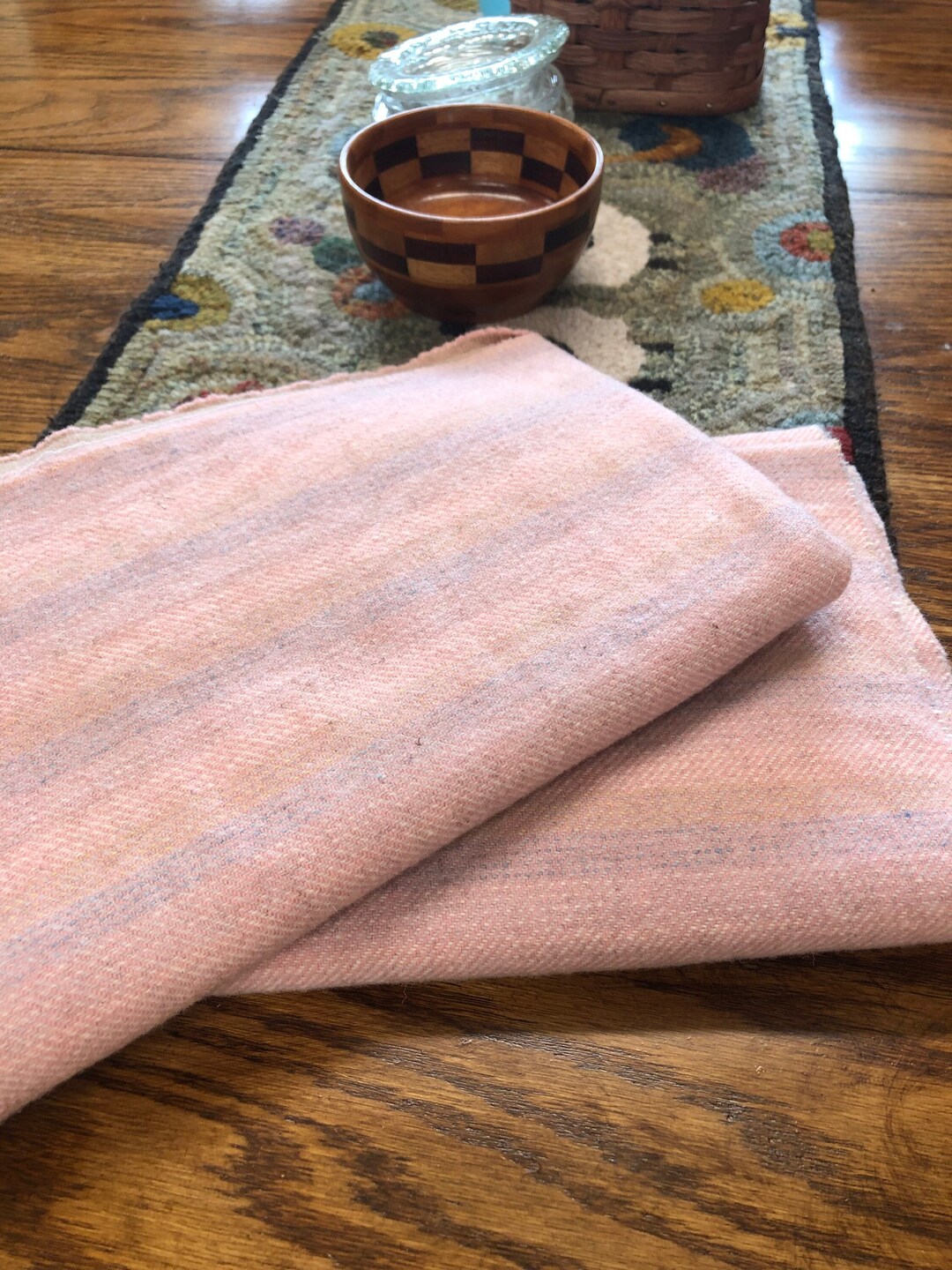 Shades of Pink Striped Wool Etsy