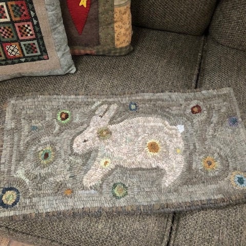 Rabbit Hook Rug Penny Rabbit Rug Hooking Pattern - Etsy