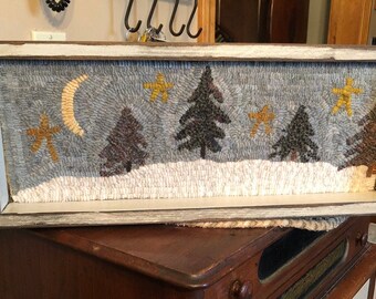Pine tree eve rug hooking pattern