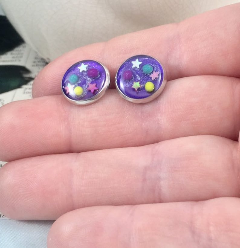 Geek Earrings Geekery Nerdy Gifts Solar System Earrings Gifts for Teachers End of Year Space Earrings Studs Galaxy Jewelry Geek Gift