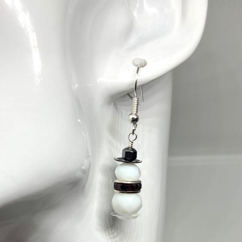 For Women Christmas Gifts for Mom Snowman Earrings Stocking Stuffers for Her White Elephant Gifts For Co-Worker Christmas Earrings