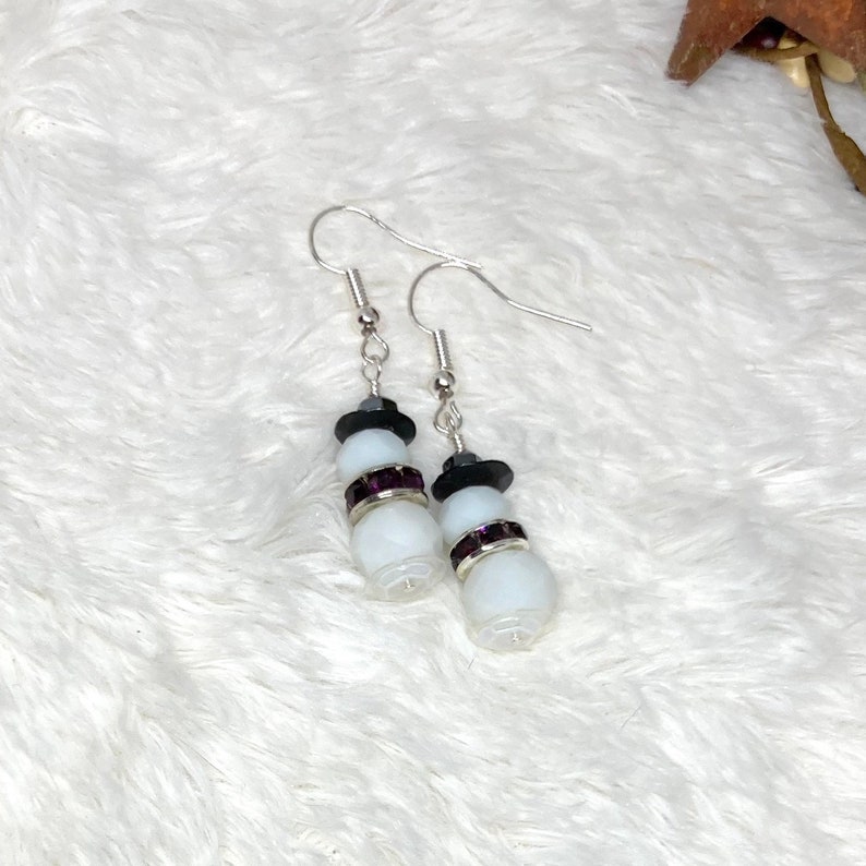 For Women Christmas Gifts for Mom Snowman Earrings Stocking Stuffers for Her White Elephant Gifts For Co-Worker Christmas Earrings
