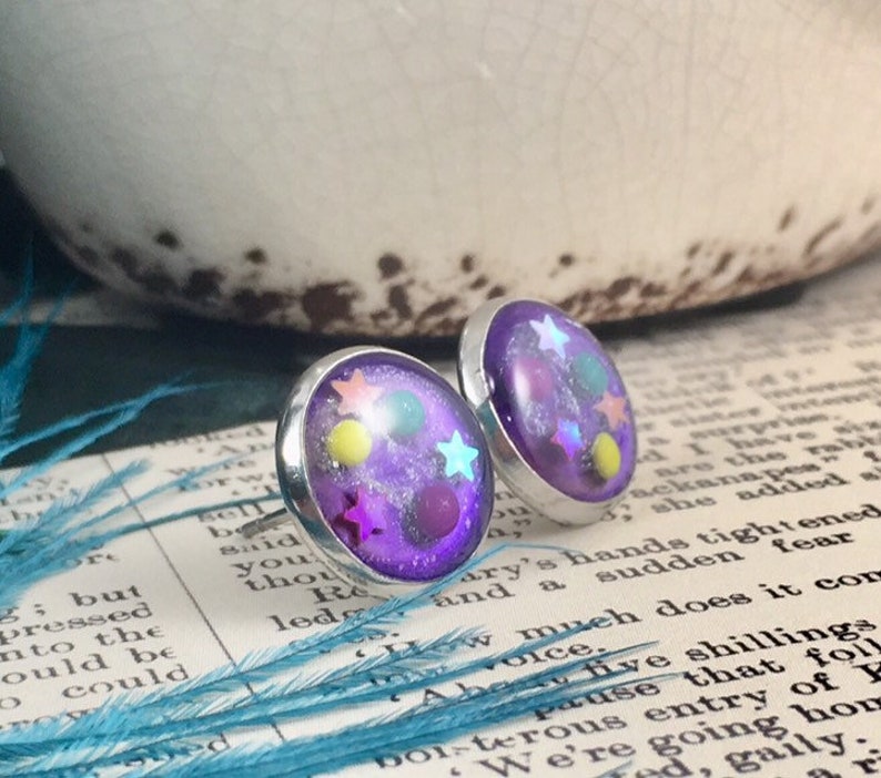 Geek Earrings Geekery Nerdy Gifts Solar System Earrings Gifts for Teachers End of Year Space Earrings Studs Galaxy Jewelry Geek Gift