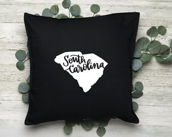 South Carolina Pillow   | Home decor | State Pillow cover | Myrtle Beach | Charleston | Greenville