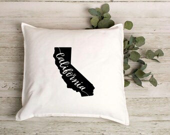 California Pillow   | Home decor | State Pillow cover | San Jose | San Francisco | Sacramento