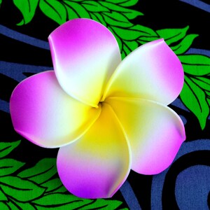Purple Plumeria Hair Flower Clip; Hawaiian Hair Flower, Hair Flower, Foam Plumeria Flower, Handmade in Hawaii