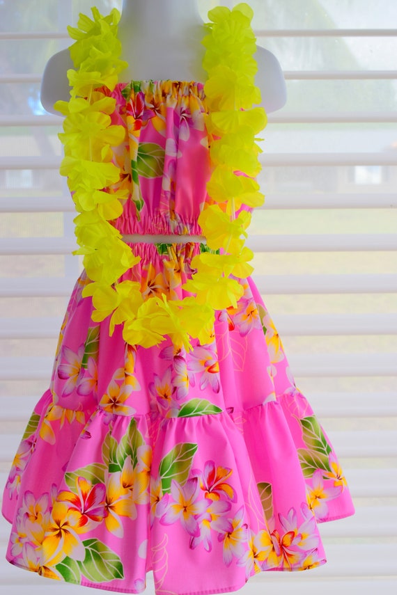 2 piece hawaiian dress