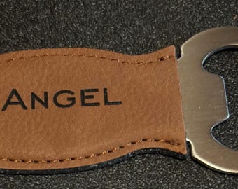 Personalized Leather Bottle Opener, Groomsmen Gift