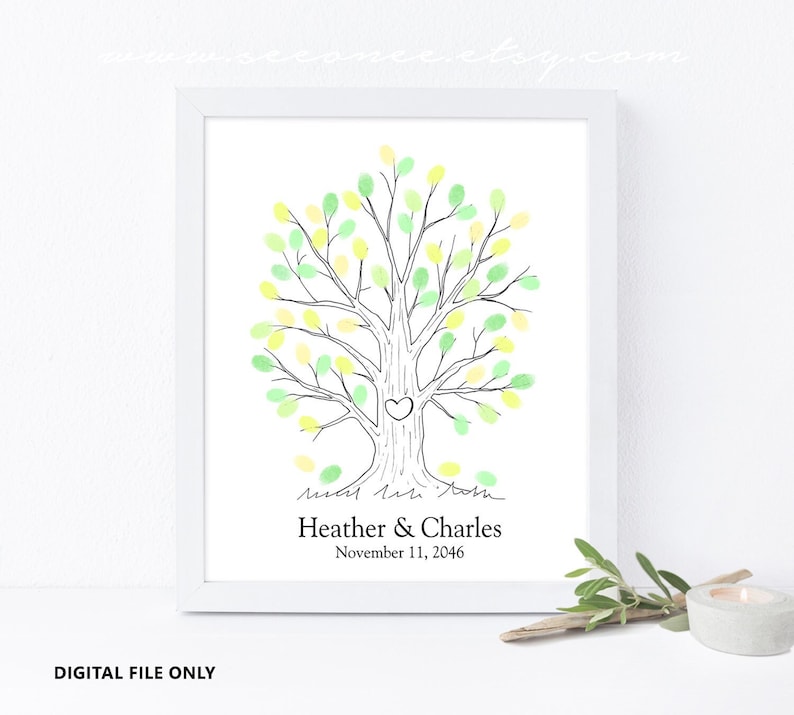 Thumbprint Tree Guestbook Alternative, Fingerprint Tree Guestbook for ...