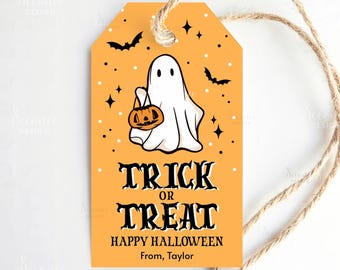 Editable Halloween Favor Tags Boo Gift Tag Costume Party Trick Or Treat Favor Tag Printable Happy Halloween Treat Tag Teacher Kid Coworker